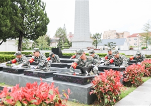 浦東新區(qū)烈士紀念設施守護崇敬志愿者服務隊開展清明祭掃活動